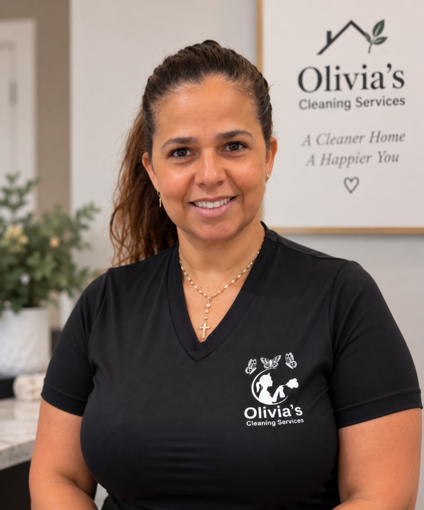 Olivia, founder and owner of Olivia's Cleaning Services